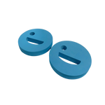 Paire de disques aquatiques avec design smiley pour exercices ludiques.